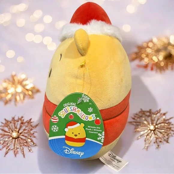 Squishmellow Disney Winnie the Pooh Santa Hat 8" - Picture 2 of 4